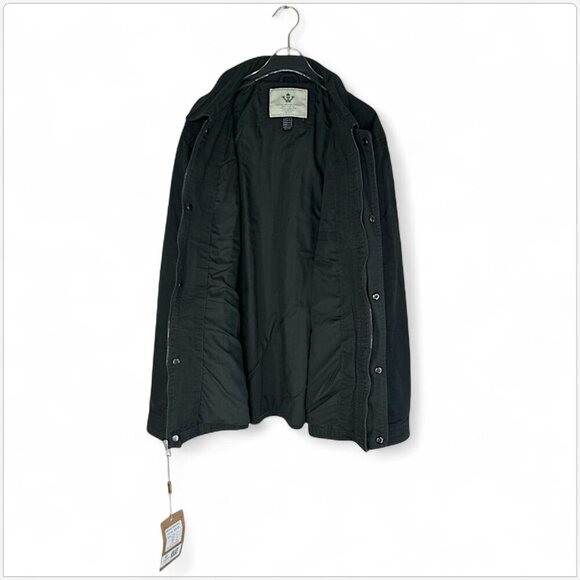 WenVen Men's Charcoal Gray Cotton Military Jacket Lightweight Work Coat NWT L - Picture 6 of 8